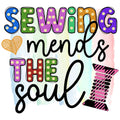 Sewing Mends Fabric Panel