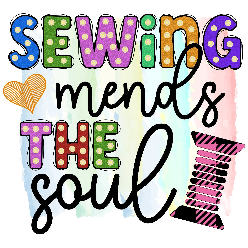 Sewing Mends Fabric Panel