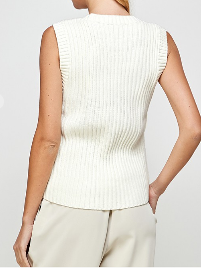 Donna Crochet Sweater Vest