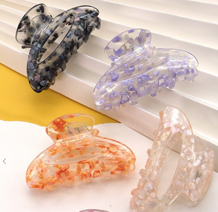 Splash Splatter Oval Hair Claw Clips